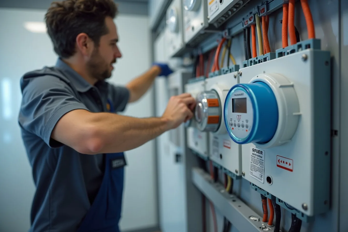 électricien au travail